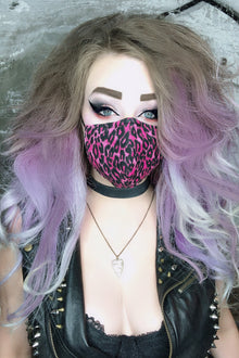  Pink Leopard Printed Mask