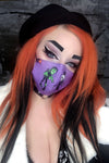 Purple Monster Print Mask