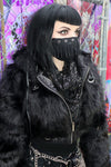 Black Lace Fringe Eyelet Mask