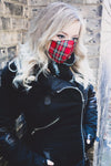 Red Plaid Mask