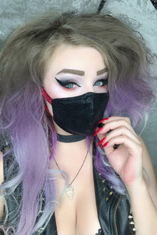  Black Snake Print With Leopard Straps Mask