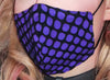 Bright Purple and Black Fishnet Mask