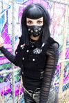 Vegan Leather Safety Pin Mask