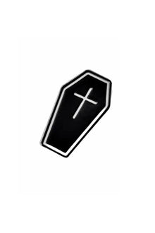  Coffin Cross Enamel Pin