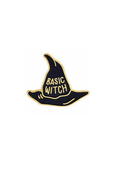  Basic Witch Witch Hat Gold Enamel Pin