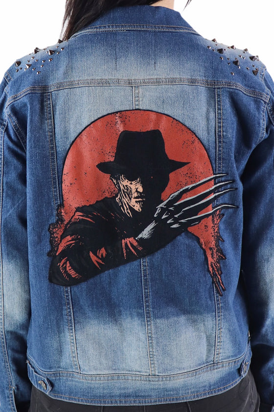 Freddy Krueger Studded Denim Jacket