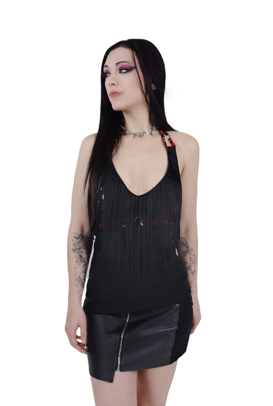 Fringe Flame Halter Top