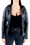 Fur Lined Hooded Leather Jacket