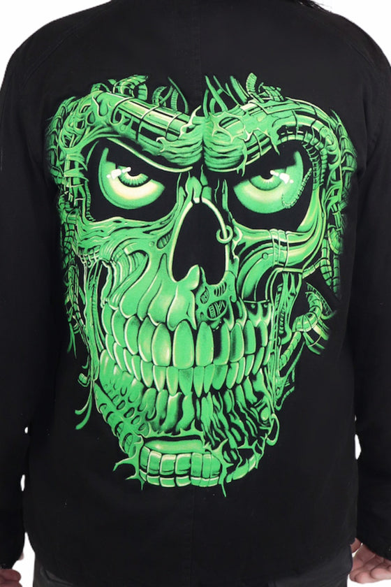 Green Mechanical Skull Jacket