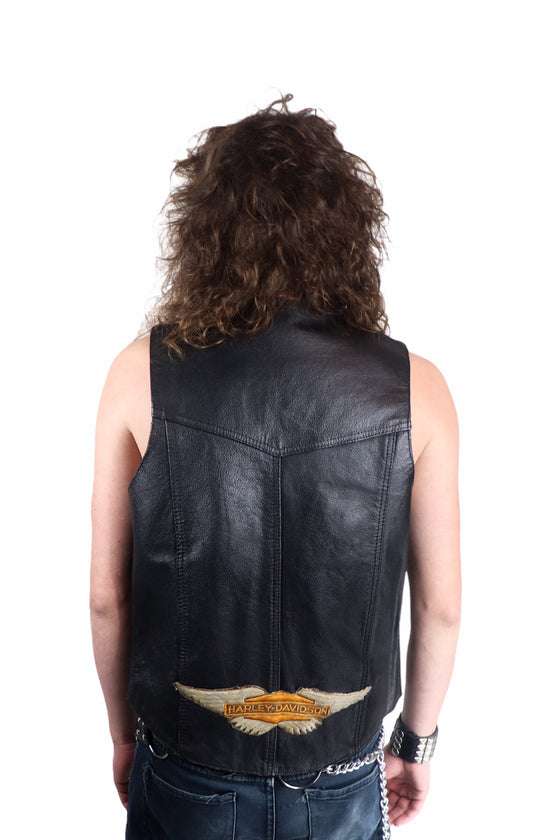 Harley Davidson Vintage Leather Biker Vest