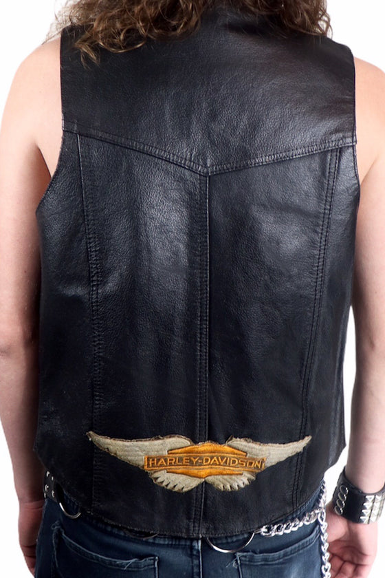 Harley Davidson Vintage Leather Biker Vest
