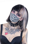 Houndstooth Black & White Mask