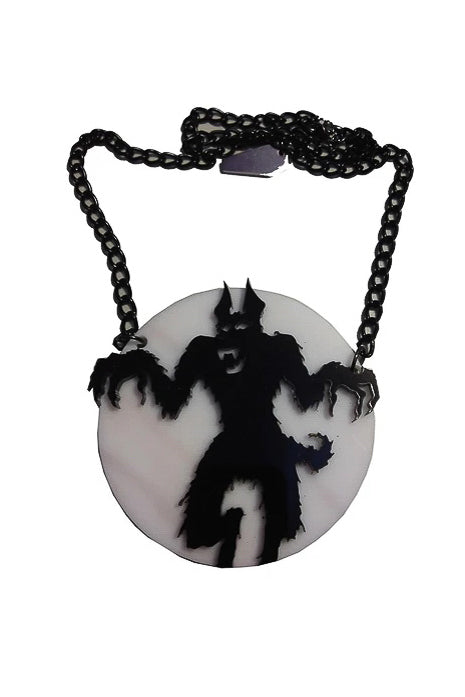 Howling At The Moon Acrylic Necklace