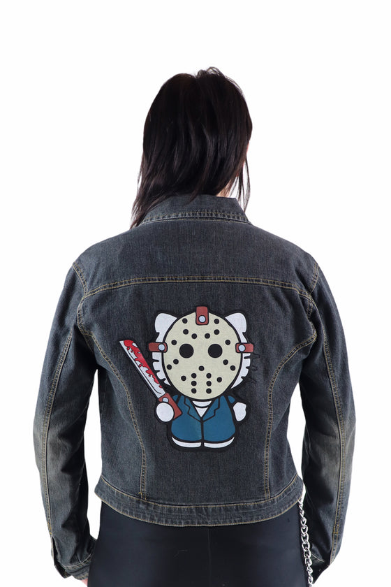 Jason Voorhees Hello Kitty Friday The 13th Denim Jacket
