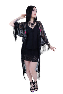  Lace Rose Snake Kimono