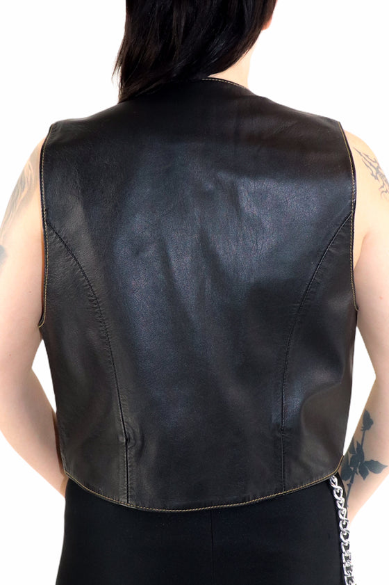 Leather Biker Vest