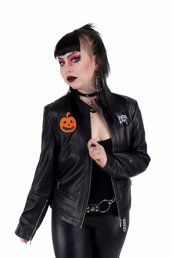 Pumpkin Spice Vegan Leather Jacket