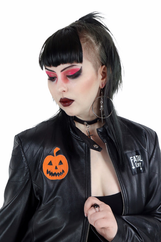 Pumpkin Spice Vegan Leather Jacket