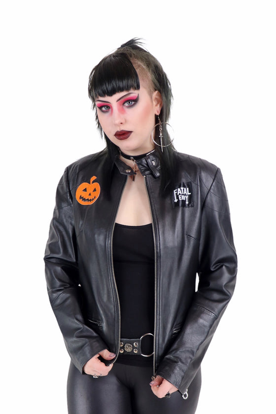 Pumpkin Spice Vegan Leather Jacket