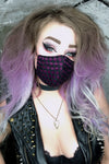 Purple and Black Fishnet Mask