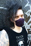 Purple and Black Fishnet Mask