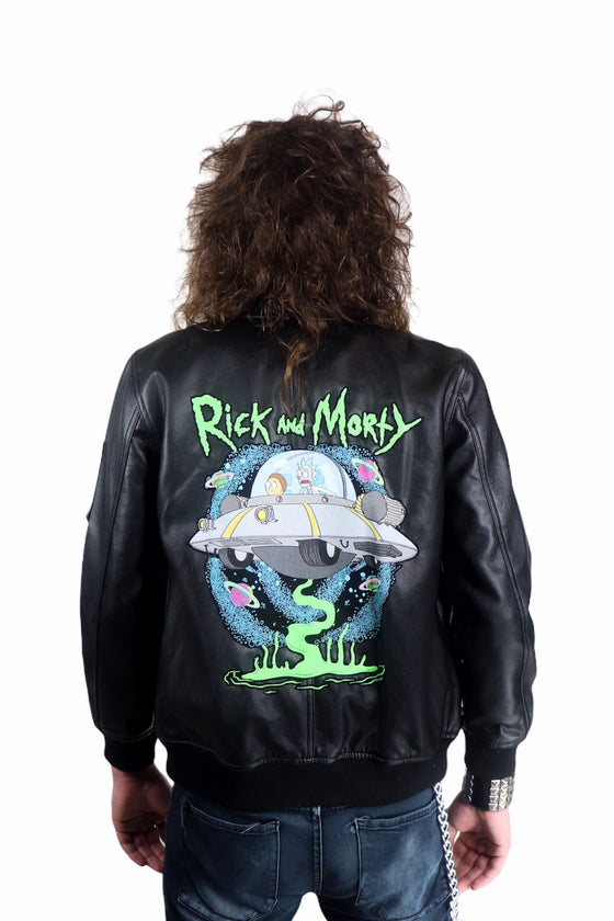 Rick & Morty Vegan Leather Bomber