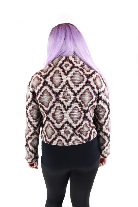 Snake Print Knit Jacket