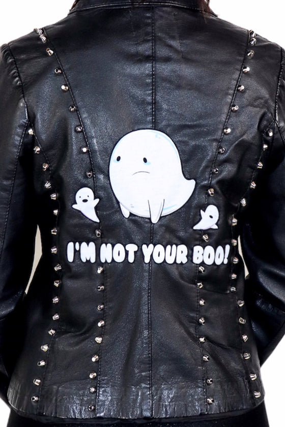 Studded Leather Not Your Boo Jacket