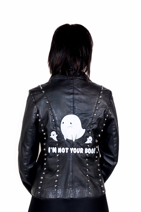 Studded Leather Not Your Boo Jacket