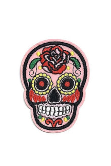  Sugar Skull Pastel Pink Patch