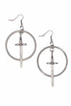 Sword O Ring Hoop Earrings