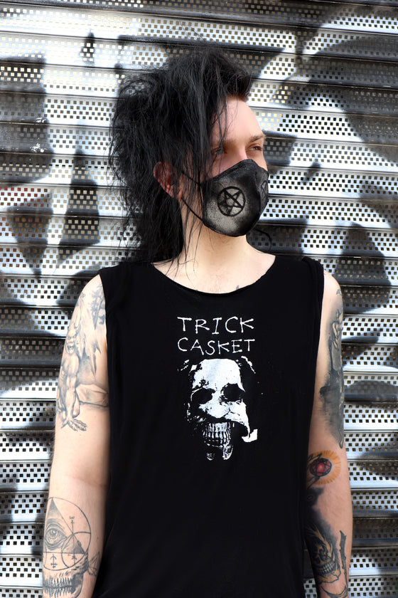 Vegan Leather Pentagram Mask