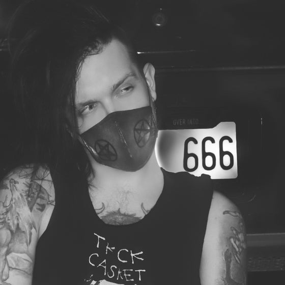 Vegan Leather Pentagram Mask