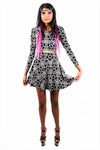 Velvet Pentagram Skater Skirt