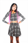 Velvet Pentagram Skater Skirt