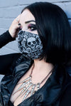 Victorian Skull Grey & Black Mask