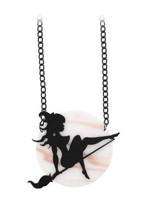 Witch Full Moon Acrylic Necklace