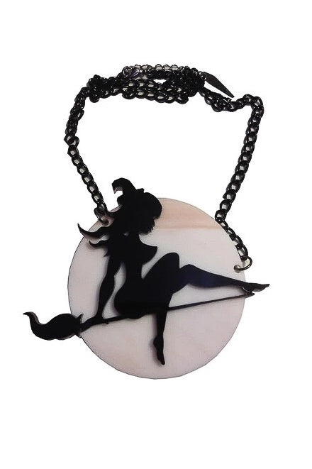 Witch Full Moon Acrylic Necklace